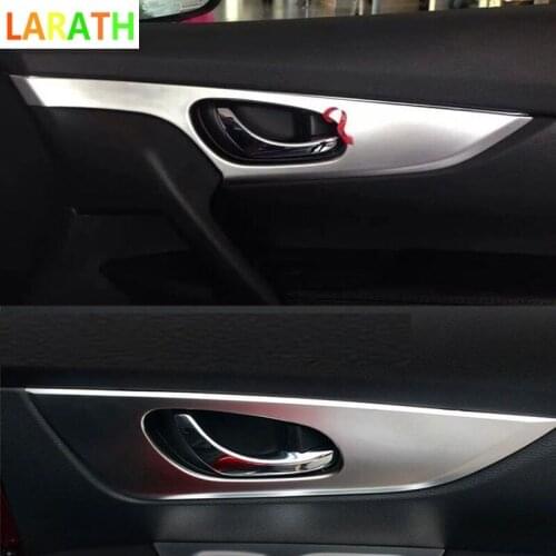 For nissan Rogue X-Trail 2014 2015 2016 ABS Chrome Interior Door Handle Bowl Cover Trim Bezel Decoration Molding Sticker