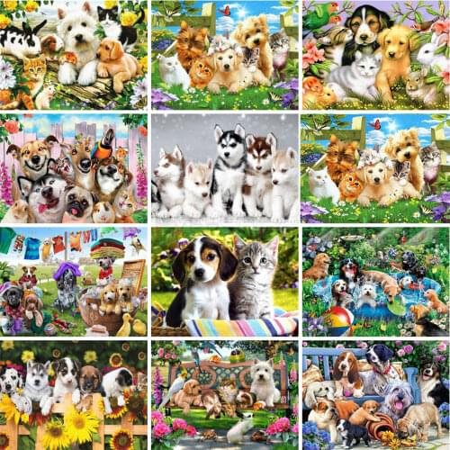 EverShine painting by numbers abstract Dog DIY oil painting by numbers Animals Picture Art canvas wall set Home decor