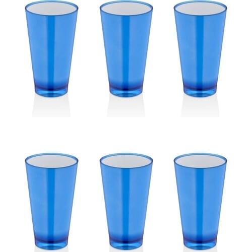 EWs Acrylic Blue Soft Drink Cup 3 Cup + 3 Cup