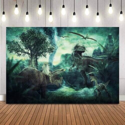 Photography background dinosaur Theme Birthday Party Tyrannosaurus Pterodactyl Safari Theme Photobooth Photocall