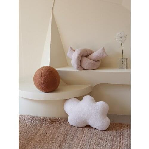 INS Style Geometric Loop Velvet Soft and Comfortable Bedside Cushion Living Room Sofa Cool Cushion Backrest