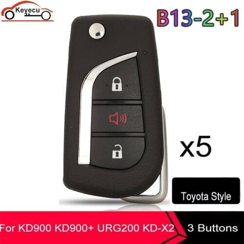 KEYECU 5PCSX KEYDIY Remote for B13-2+1 Universal Remote Control Key B-Series B13-2+1 for KD MINI KD900 KD900+,URG200 KD-X2