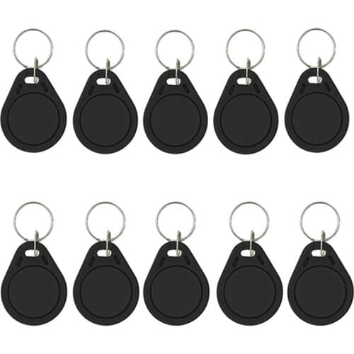 10pcs EM4305 T5577 125khz Copy Rewritable Writable Rewrite keyfobs RFID Tag Key Ring Card Proximity Token Badge Duplicate