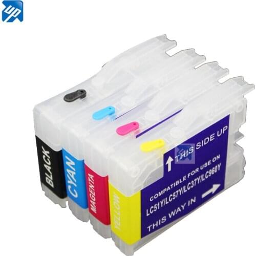 LC51 LC37 5sets refillable Ink cartridge for LC57 LC960 LC10 lc1000 Brother DCP 130C 330C 540CN 750CW FAX 2480C