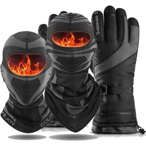 Men Women Ski Gloves Winter Warm Gloves waterproof Snow gloves Warm mask Scarf Mask for Mask Balaclava Winter Face Mask