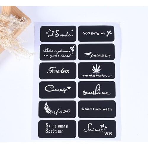 Nu-TATY Tattoo sticker fashion trend english hipster cross star waterproof anti-sweat tattoo template