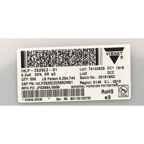 IHLP2525EZER8R2M01 Low Profile ,High-Current IHLP Inductors VISHAY 6.86x6.47x5 8.2uH 5A
