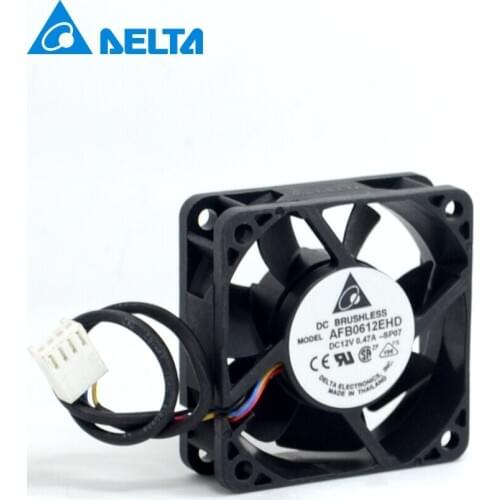 New AFB0612EHD 6020 6cm 60mm 12V 0.47A double ball bearing PWM cooling fan speed control speed for Delta 60*60*20mm