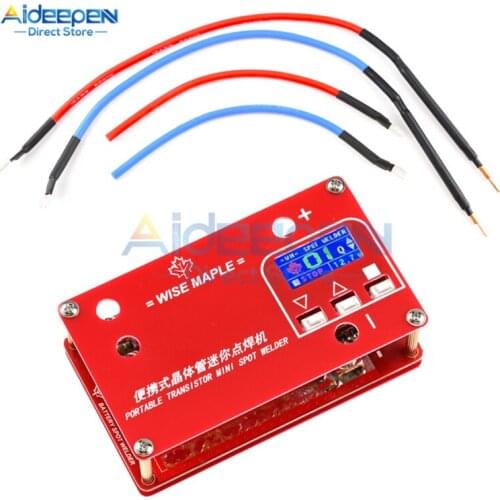 DIY Portable 12V Transistor Spot Welding Machine PCB Circuit Board Welding Equipment Spot Welding Machine Accessory LCD Display