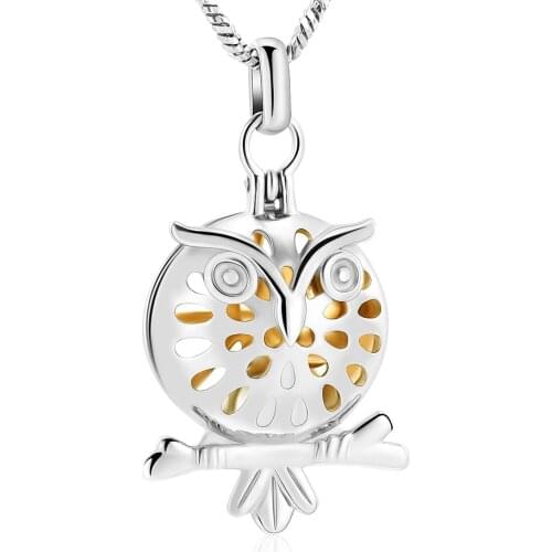 Pet Ashes Jewelry Memorial Owl Pendant Cremation Jewelry Urn Necklace for Ashes Pet Memorial Ashe Necklace