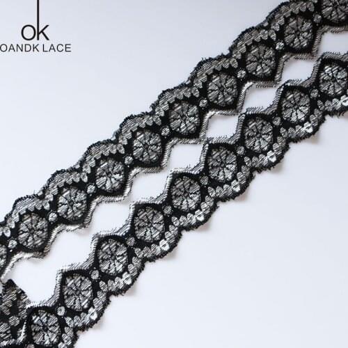 5 yards 4CM stretch yarn with elastic lace fabric diy clothing textiles edge decoration cloth patch