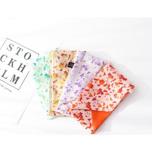 140cm*10cm small geometric splicing fashion ribbon scarf silk scarves clothing collocation fashion bag scarf women skinny scarf