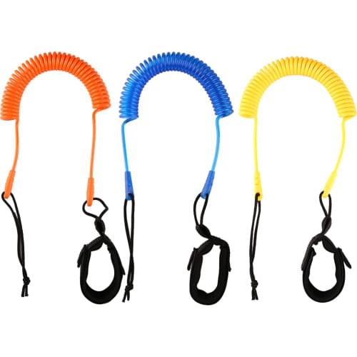 10 Feet Coiled Surfboard Leash Surfing Stand UP Paddle Board Ankle Leash Sup Board Foot Leg Rope Surfboard Raft Traction Rope