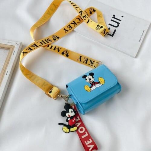 Disney 2021 New Cute Cartoon Mickey Coin Purse Childrens Bag Diagonal Bag Western Fashionable Princess Bag