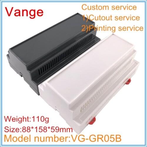 1pcs/lot electrical outlet box junction box 88*158*59mm ABS plastic instrument housing chassis vent holes for guide rail product