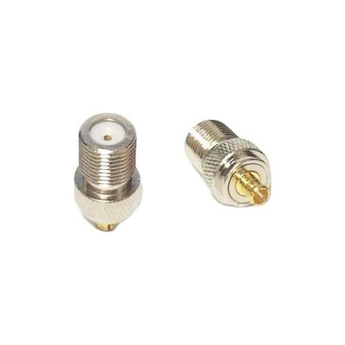 1pc NEW F Female Jack to MCX Male Plug RF Coax Adapter convertor Straight Goldplated wholesale