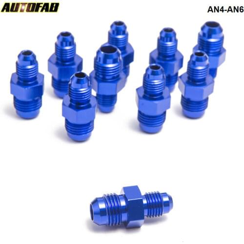 10PCS/LOT HOSE END FITTING / Oil cooler fitting for braided stainless steel hose blue,H Q AF-FITTING AF-AN4-AN6