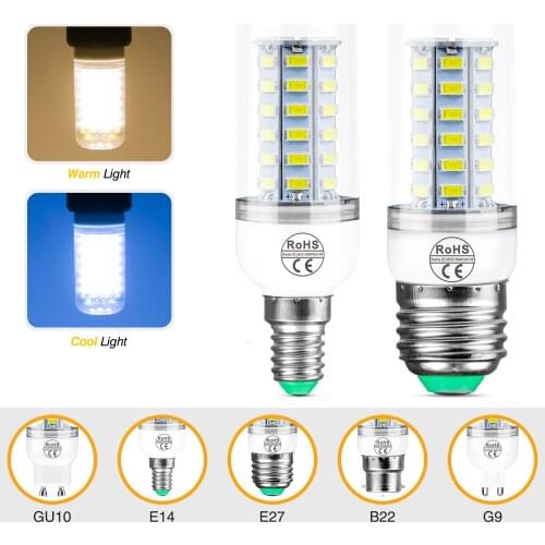 10PCS E27 Led Lamp 220V E14 Corn Lamp 3W 5W 7W 9W 12W 15W GU10 Lampada Led Bulb G9 Led Lamp Light B22 Chandelier Lighting 240V