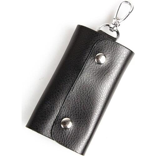 25PCS / LOT PU Leather Car Key Wallets Holder For Women Housekeeper Keys Organizer Keychain Case Unisex Key wallets