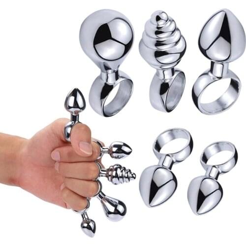 5pcs Small Metal Butt Plug Anal Plug Anal Expansion Dilatador Anal Dildo With Ring Prostata Massage For Couples Buttplug Toys