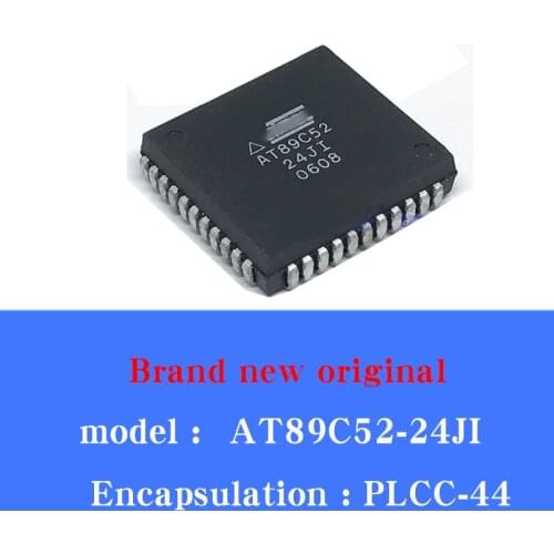 5/pcs Lot AT89C52-24JI AT89C52-24JC PLCC-44 Brand new original Patch Microcontroller chip