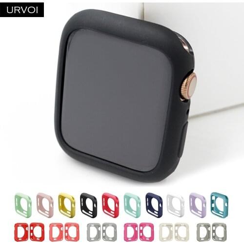 URVOI Bumper for apple watch series 5 4 3 2 case for iwatch candy color TPU cover slim fit protector Ultra-thin band 40mm 44mm