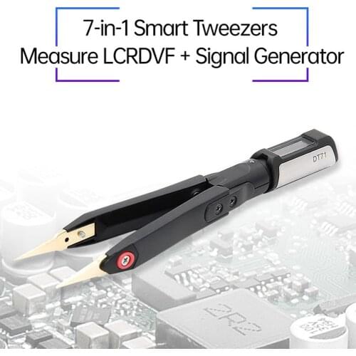 DT71 Multi-function Digital Tweezers OLED Display LCR Meter Signal Generator Hand Held Bridge Debugging Measure Tool