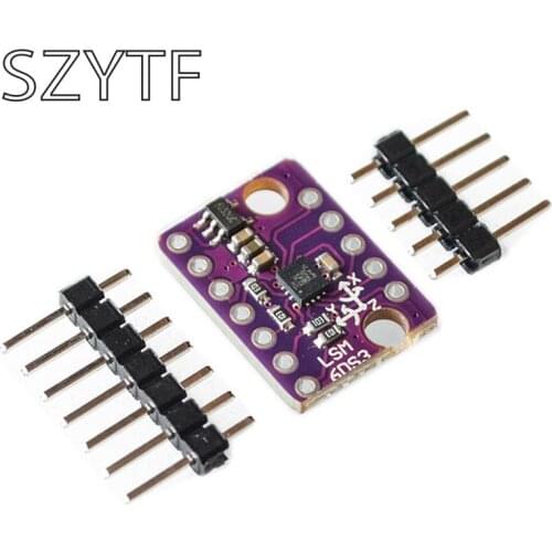 GY-LSM6DS3 LSM6DS3 Accelerometer Gyro Embedded Digital Temperature Sensor Module SPI IIC I2C Interface Module 8kb FIFO Buffer 5V