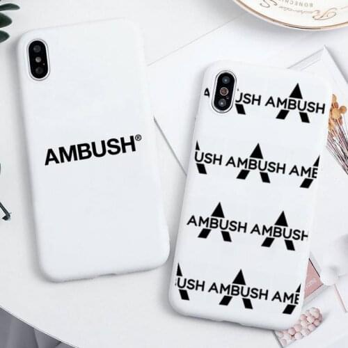 HOTCASHOP Japan trend brand ambush Phone Case for iPhone 12 mini 11 Pro Max X XR XS 8 7 6s Plus Candy white Silicone Cases