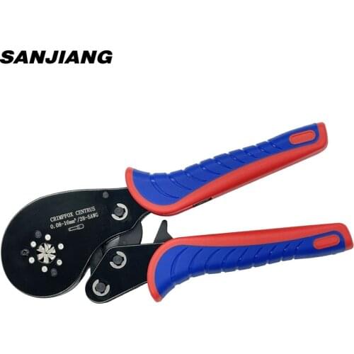 HSC8 16-6 0.08-16mm² Tubular Terminal Crimping Pliers Kit Crimper Tool Of End Sleeve Connectors Precision Electrical Clamps Set