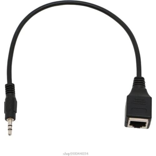 3.5mm Male Jack TRS Cable To RJ45 Socket Ethernet Adapter Wire 1pc F22 21 Dropship