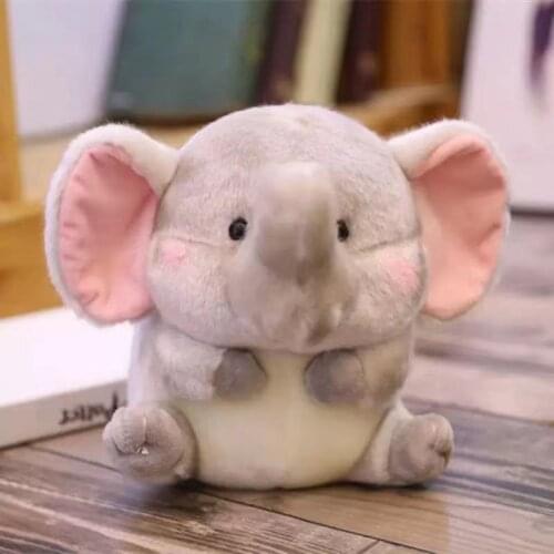 Like Real Wild Animals Plush Toys Round Cute Lifelike Elephant Panda Monkey Ape Rabbit Stuffed Dolls Gifts For Kids Boy Girls