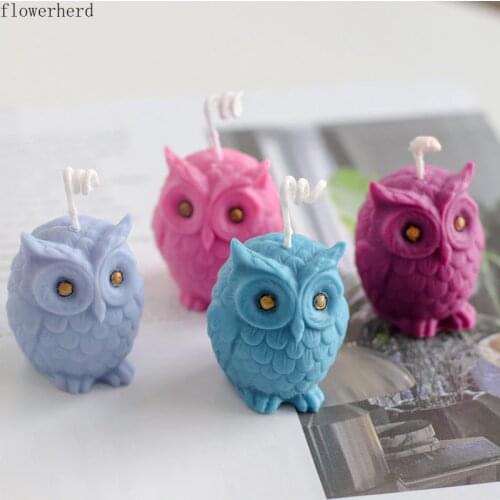 Creative 3D Owl Diy Aromatherapy Gypsum Silicone Mold Diy Aromatherapy Candle Mold Candle Making Supplies Fondant Molds