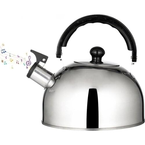 2.5L Outdoor Camping Tea Kettle Stainless Steel Lightweight Whistling Tea Kettle Camping Teapot Fast Boil Tea Kettle