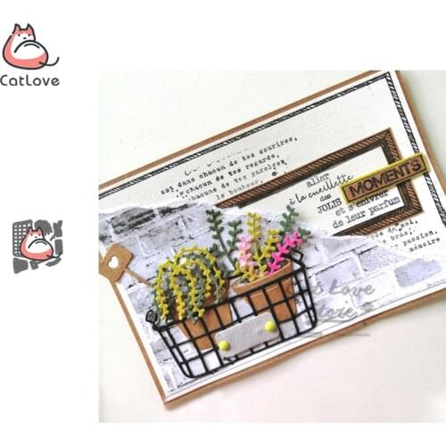 Potted Plant Box Metal Cutting Dies Scrapbooking Stencil Die Cuts Card Making DIY Decorative Craft Embossing New Dies For 2019