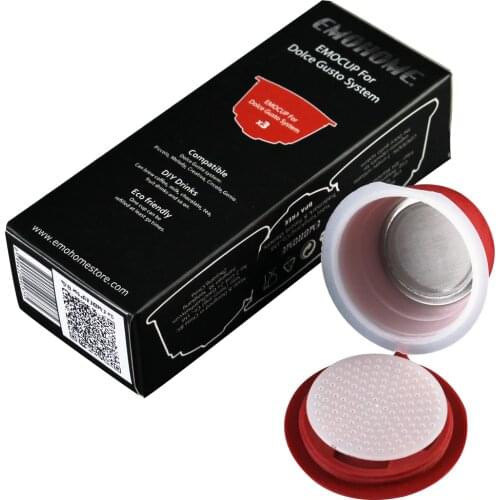 EMOHOME Reusable Dolce Gusto Refillable Capsules Compatible With Nescafe Dolce Gusto Machine System, Not Machine