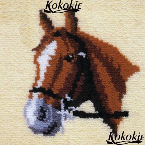 Cross stitch sets sale adult crafy kits for carpet diy rug making kit latch hook pillow kits cartoon horse cushion embroidery