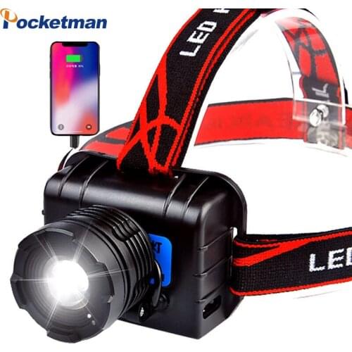 60000LM Powerful Headlamp Motion Sensor Headlight Power Bank USB Rechargeable Head Lamp Waterproof Head Torch for Camping Lamp