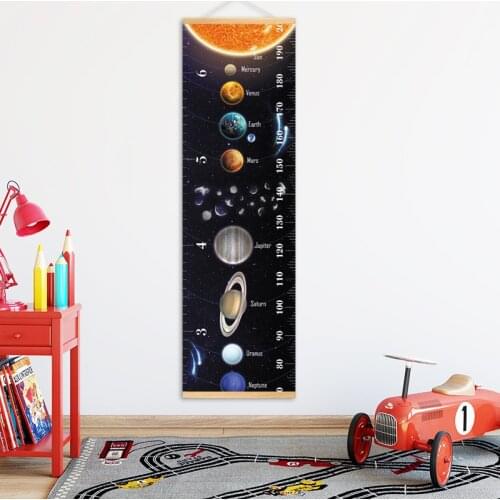 40cm Wide Height Wall Sticker Cosmic Solar System Astronomy Science and Education Creativity Childrens Height Hanging Ruler