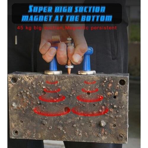 2021 New Double Head Magnetic Welding Support Clamp Absorption Head Stability Stone Fixed Strongly Groundi Iron Tools Hand J2Z3