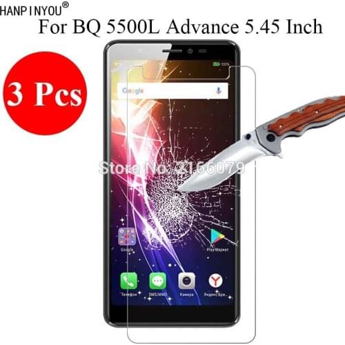 3 Pcs/Lot New 9H 2.5D Tempered Glass Screen Protector For BQ 5500L Advance 5.45" Protective Film + Clean Tools