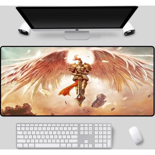Mairuige Popular hero character mouse pad, beautiful winged home desk pad, large keyboard pad necessary for games