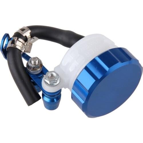POSSBAY Blue Brake Pump Motorcycle Brake Clutch Cylinder Fluid Reservoir CNC Cap Universal For Aprilia Ducati Honda Kawasaki