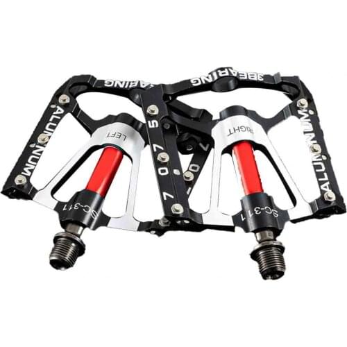 1Pair Bike Pedals Detachable Non-slip Aluminium Alloy 3 Bearing Ultralight Road Bicycle Pedal Durable Cycling Accessories