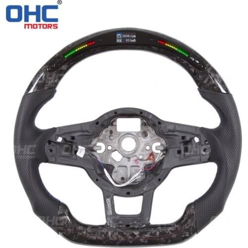 Carbon Fiber LED Steering Wheel compatible for MK7 GTI GLI R Line