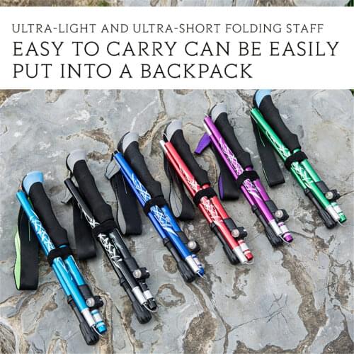 Telescopic Trekking Stick Walking Cane Trusty Hiking Poles Folding Stick Walking Stick for elder Crutches Rubber Tip Accessories