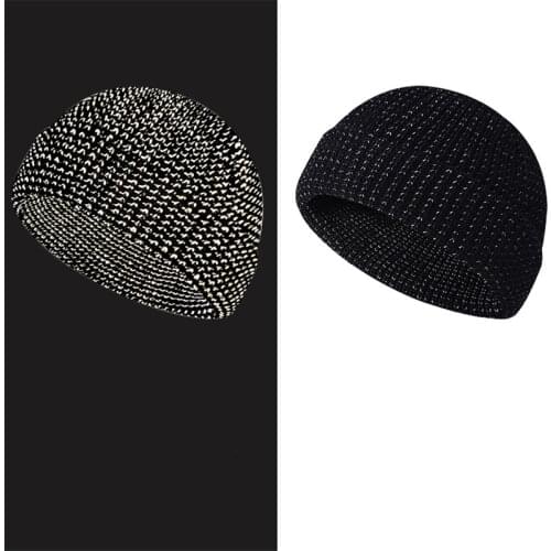 TOHUIYAN Reflective Knitted Hats for Women Fall Winter Skullies Beanies Fashion Ladies Bonnet Warm Caps Branded Gorros Men Hat
