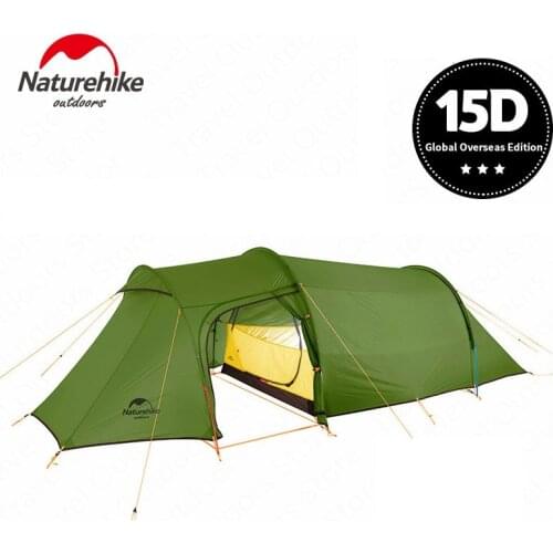 Naturehike CLOUD TUNNEL Double Resident 20D Nylon Ultralight Outdoor Waterproof Windproof Camping Tent For 1-2 Persons