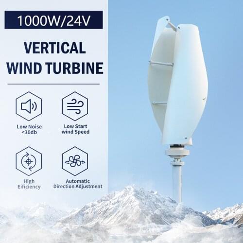 China Factory Free Energy Windmill 600w 800w 1000w Vertical Wind Turbine Generator 12v 24v 48v Maglev Generator MPPT Controller