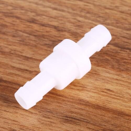 WALFRONT 1 Pcs New 3/8" 10mm Inline Check Valve Fuel Gas Liquid Air One Way HHO Water White
